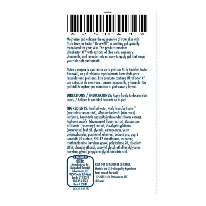Distribuidor 🚀 Distributor 4Life Transfer Factor RenewAll - Imagen 2
